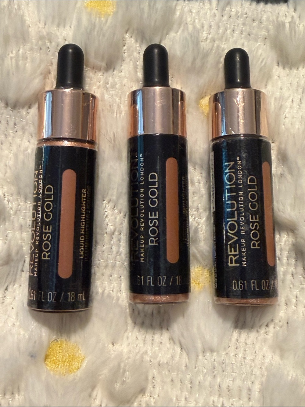 Revolution Rose Gold Liquid Highlighter Trio - Rose Gold